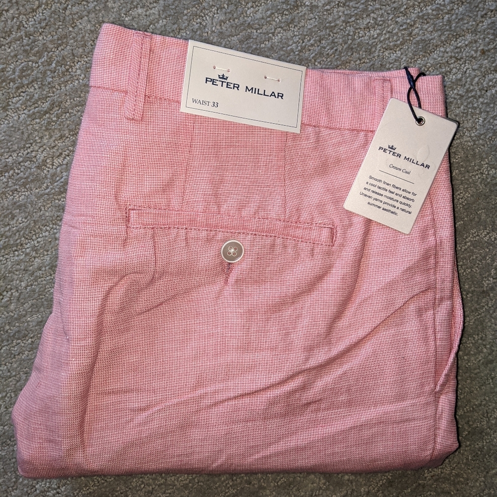 New Peter Millar golf shorts s 33